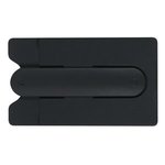 Silicone Phone Wallet with Stand - Black