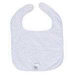 Silk Touch Baby Bib 10- x 13- 360GSM Poly/Cotton - Full Colo - Medium White