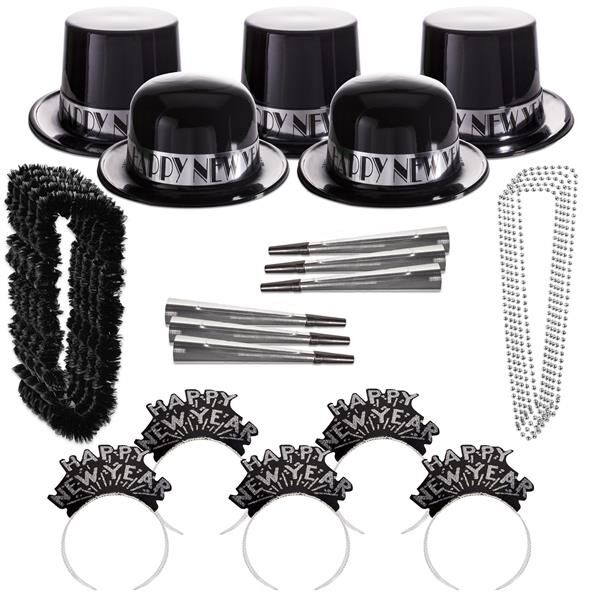 Main Product Image for Silver Showboat New Year's Eve Party Kit for 100 People