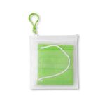 Single 3-Ply Mask Pack in PEVA Zip Bag - Green-lime