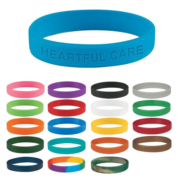 Main Product Image for Custom Printed Single Color Silicone Bracelet