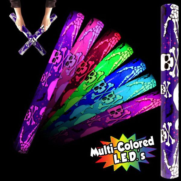 Main Product Image for Skull 'N Cross Bones Light up Glow LED Lumiton baton wand