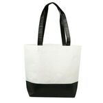 Skyline RPET Laminated Tote Bag - White-black
