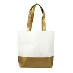 Skyline RPET Laminated Tote Bag - White-gold