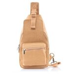 Sling - Washable Tear Resistant Paper Backpack Sling Bag - Light Brown