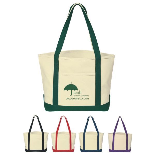 Main Product Image for Imprinted Small Heavy Cotton Canvas Boat Tote Bag