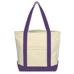 Small Heavy Cotton Canvas Boat Tote Bag -  