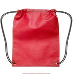 Small Non-Woven Drawstring Backpack - Red
