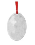 Small Oval Metal Christmas Ornament - Aluminum