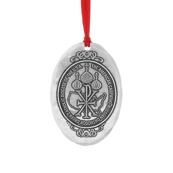 Main Product Image for Small Oval Metal Christmas Ornament