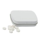 Small Rectangular Hinged Mint Tin - White