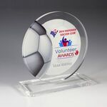 Soccer Achievement Award - Silkscreen Imprint - Clear