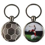 Soccer ball key tag - Silver