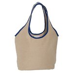 Soft Touch Juco Shopper - Natural-blue