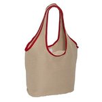 Soft Touch Juco Shopper - Natural-red