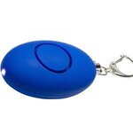 Soft-Touch LED Light & Alarm Key Chain - Blue