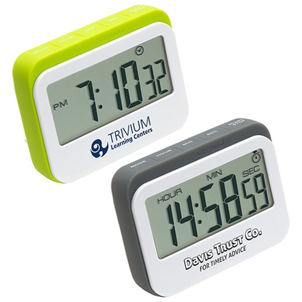 Main Product Image for Custom Soft-Touch Widescreen Kitchen Timer & Clock