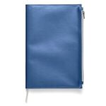 Softbound Metallic Foundry Journal with Zipper Pocket - Blue-navy
