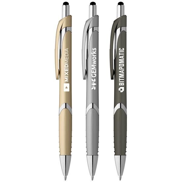 Main Product Image for Solana Softy Metallic Pen with Stylus - Silkscreen