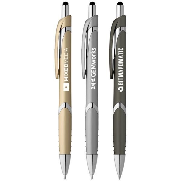 Main Product Image for Custom Printed Solana Softy Metallic Pen With Stylus