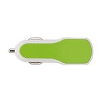 Solas Twin Port USB Car Charger - Lime