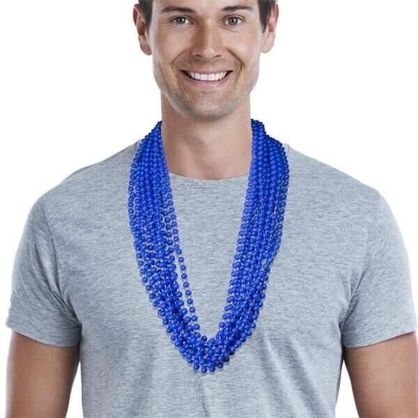 Main Product Image for Solid Blue Mardi Gras Beads