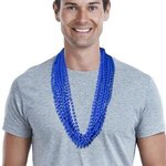 Solid Blue Mardi Gras Beads -  