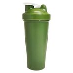 Solid Fitness Shaker Bottle - Army Green-white