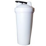 Solid Fitness Shaker Bottle - White-black