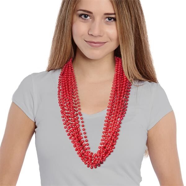 Main Product Image for Solid Red Mardi Gras Beads