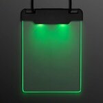 Space Glow Light Badge Necklace - Green