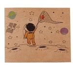 Space Kids Coloring Book & 6-Color Pencil Set To-Go - Kraft