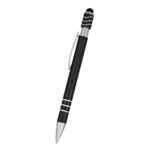 Spin Top Pen With Stylus - Metallic Black