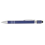 Spin Top Pen With Stylus - Metallic Blue