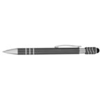 Spin Top Pen With Stylus - Metallic Gray