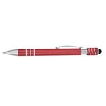 Spin Top Pen With Stylus - Metallic Red