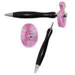 Spinner Pen - Black with Pink