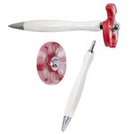 Spinner Pen - White with Red