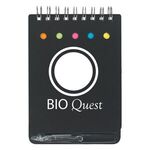Spiral Jotter With Sticky Notes, Flags & Pen - Frost Blk