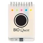 Spiral Jotter With Sticky Notes, Flags & Pen - Frost White