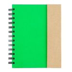 Spiral Notebook with Sticky Notes and Flags - Natural With Black