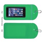 Splash Proof Phone Pouch With Carabiner - Green