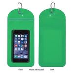 Splash Proof Phone Pouch With Carabiner - Green