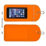 Splash Proof Phone Pouch With Carabiner - Orange
