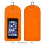 Splash Proof Phone Pouch With Carabiner - Orange