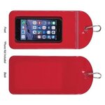Splash Proof Phone Pouch With Carabiner - Red