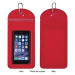 Splash Proof Phone Pouch With Carabiner - Red