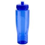 Sprint 28 oz PET Eco-Polyclear Bottle with Push-Pull - Clear Blue