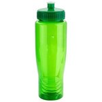 Sprint 28 oz PET Eco-Polyclear Bottle with Push-Pull - Clear Green