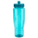 Sprint 28 oz PET Eco-Polyclear Bottle with Push-Pull - Clear Teal